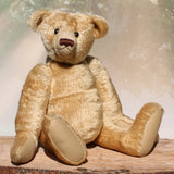 The Noogie Teddy Bear pattern makes a large, classical, traditional mohair Barbara-Ann Bear about 22 inches (55cm) tall.