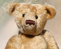 The Noogie Teddy Bear pattern makes a large, classical, traditional mohair Barbara-Ann Bear about 22 inches (55 cm) tall