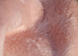 Strawberry Milkshake 20 mm soft pink, dense, mohair for teddy bears with a slight swirl in the pile and a beige backing Strawberry Milkshake is a gorgeous pale pink mohair with a soft and fluffy pile. It's a great colour for small, medium and large traditional teddy bears, if you can imagine a strawberry milkshake you have a very good idea of its colour.
