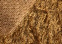 Warm Cinnamon mohair has a wonderful antique gold, distressed. The mohair has an old or vintage feel, It's a great colour for smaller traditional teddy bears, or larger bears that you want to look old and loved. 