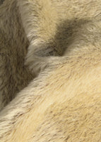 Wholemeal Spaghetti is a blond gold mohair with hint of green and a soft and fluffy pile, its backing is a dull brown this means that your bear will have contrasting brown facial features when you trim the snout.