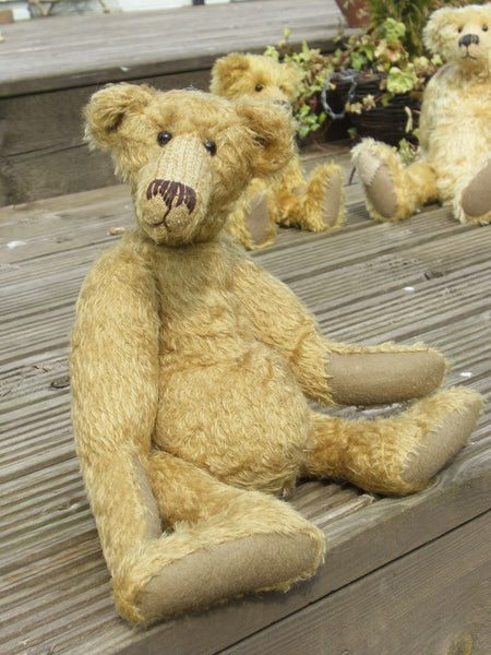 Hank PRINTED jointed mohair teddy bear sewing pattern to make a quirky 15 inch Barbara-Ann Bear