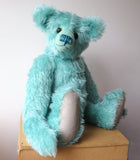 The Noogie Teddy Bear pattern makes a large, classical, traditional mohair Barbara-Ann Bear about 22 inches (55 cm) tall